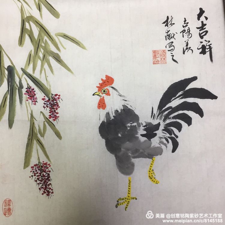 陶刻名手江林献：《鸡》祥如意