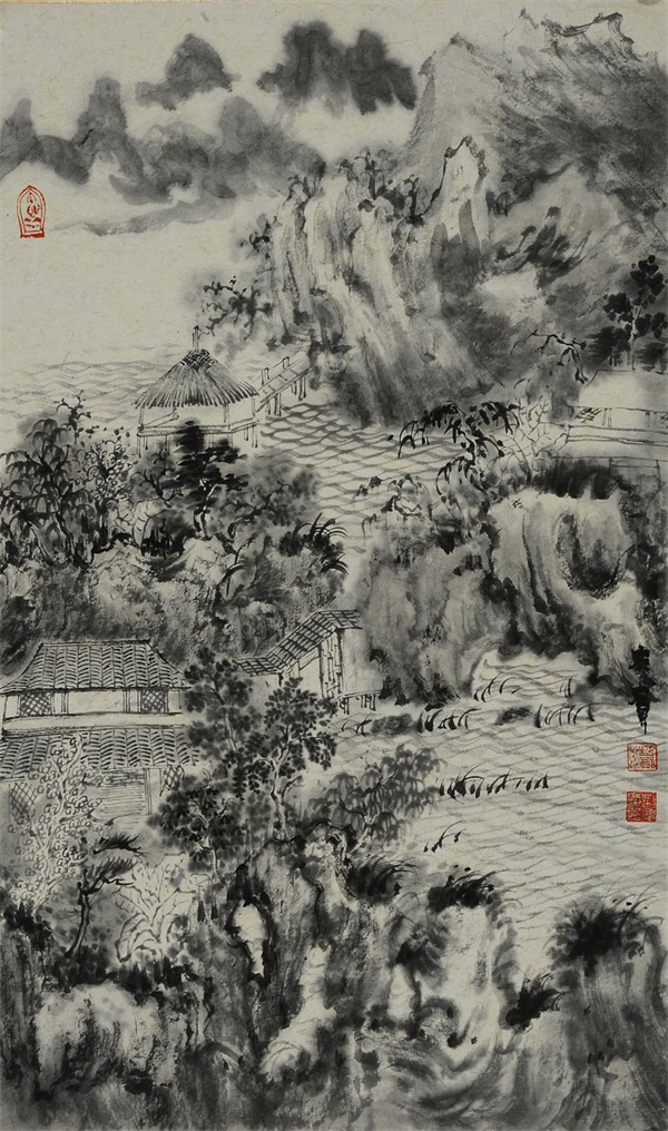 画家刘庆广百科 传统作品青绿山水系列