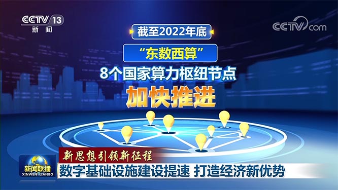 【新思想引领新征程】数字基础设施建设提速 打造经济新优势  数字经济  东数西算  一带一路 