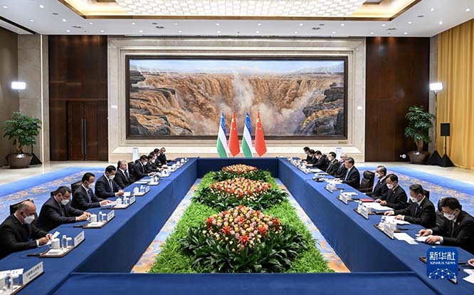 习近平同乌兹别克斯坦总统米尔济约耶夫会谈（附：联合声明） 丝路朋友圈  中亚五国 一带一路 